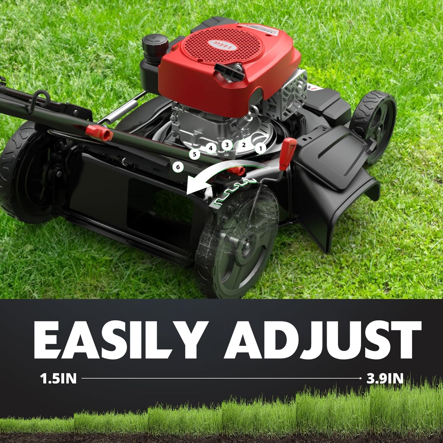 21" 144cc 2-in-1 Gas Push Lawn Mower AV8621C1