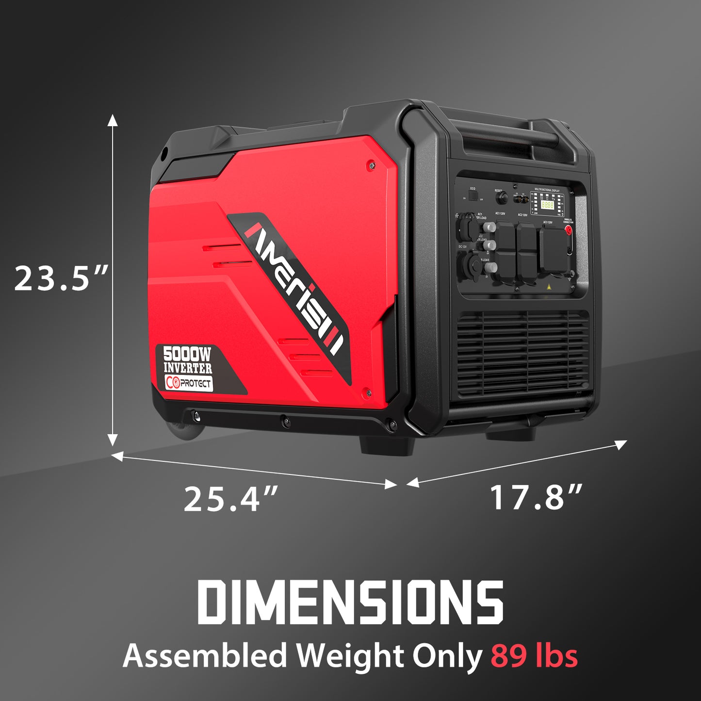 5000W Gas Generator w/ CO Sensor AM5046C