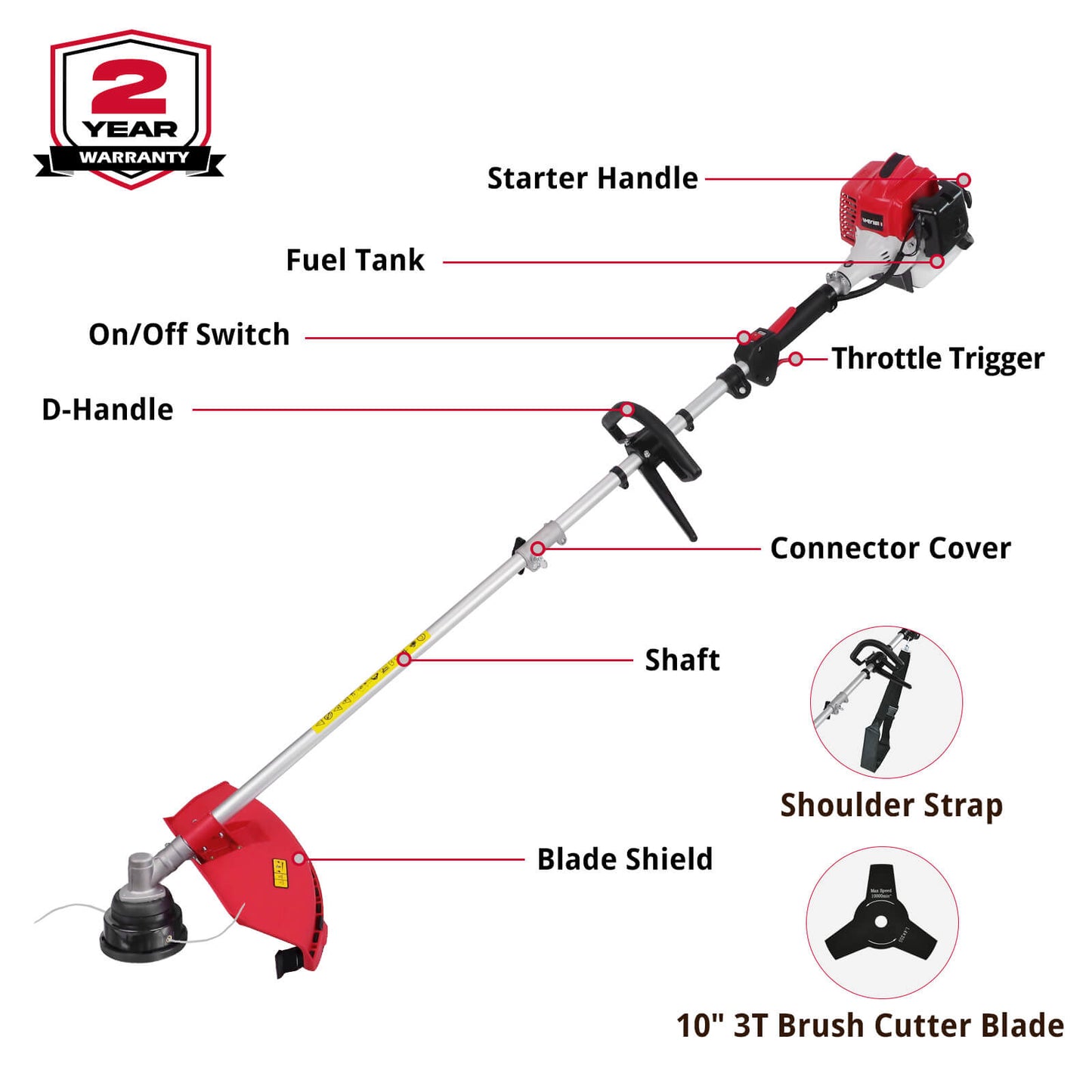 16" 25.4cc Gas String Trimmer & Edger AM4532