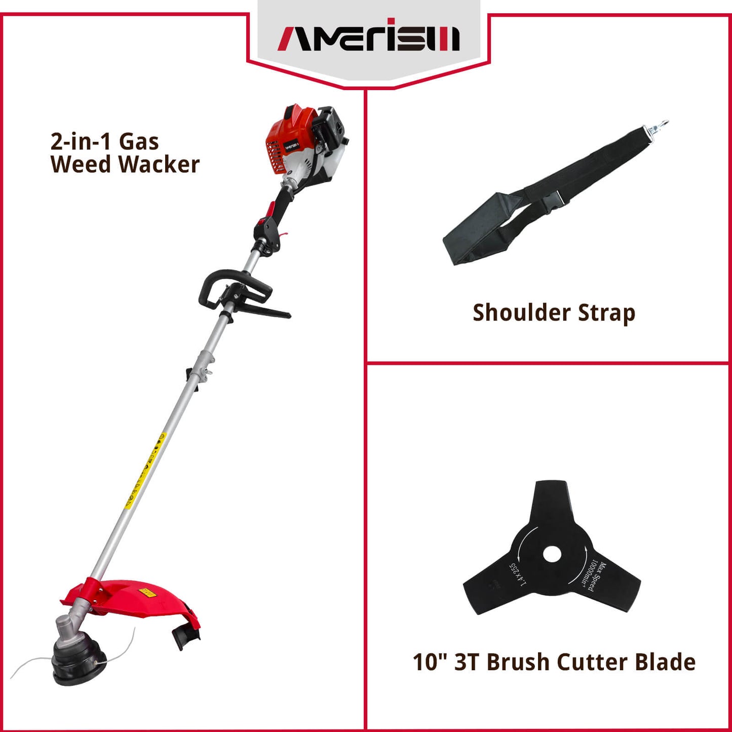 16" 25.4cc Gas String Trimmer & Edger AM4532