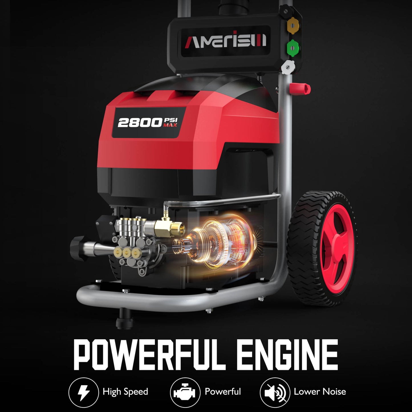 2800PSI 2.0GRM Electric Corded Pressure Washer AW1028A